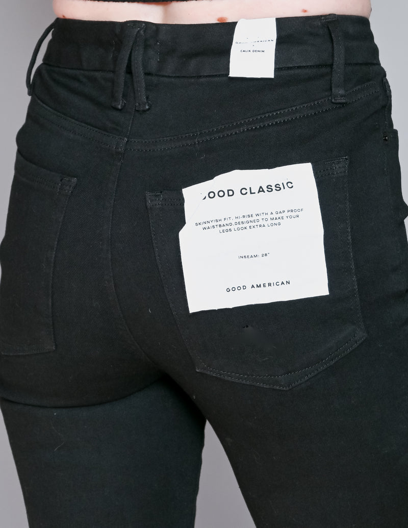 GOOD AMERICAN Good Classic Always Fits Black Jeans NWT (6-12)