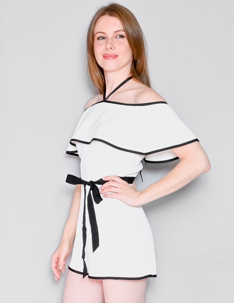 ALEXIS Kristin Crepe Off-the-Shoulder Romper (S)