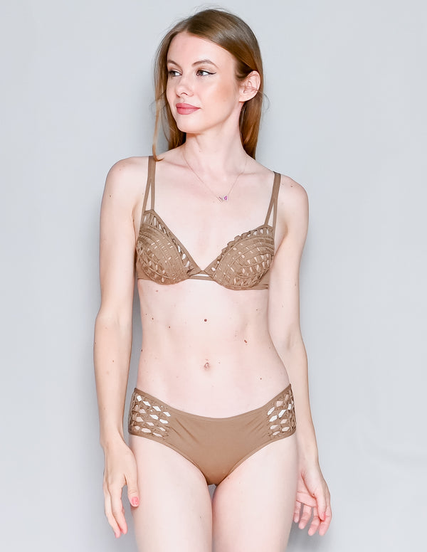 LA PERLA Tan Ethno Soutache Bikini Swim Set (6)