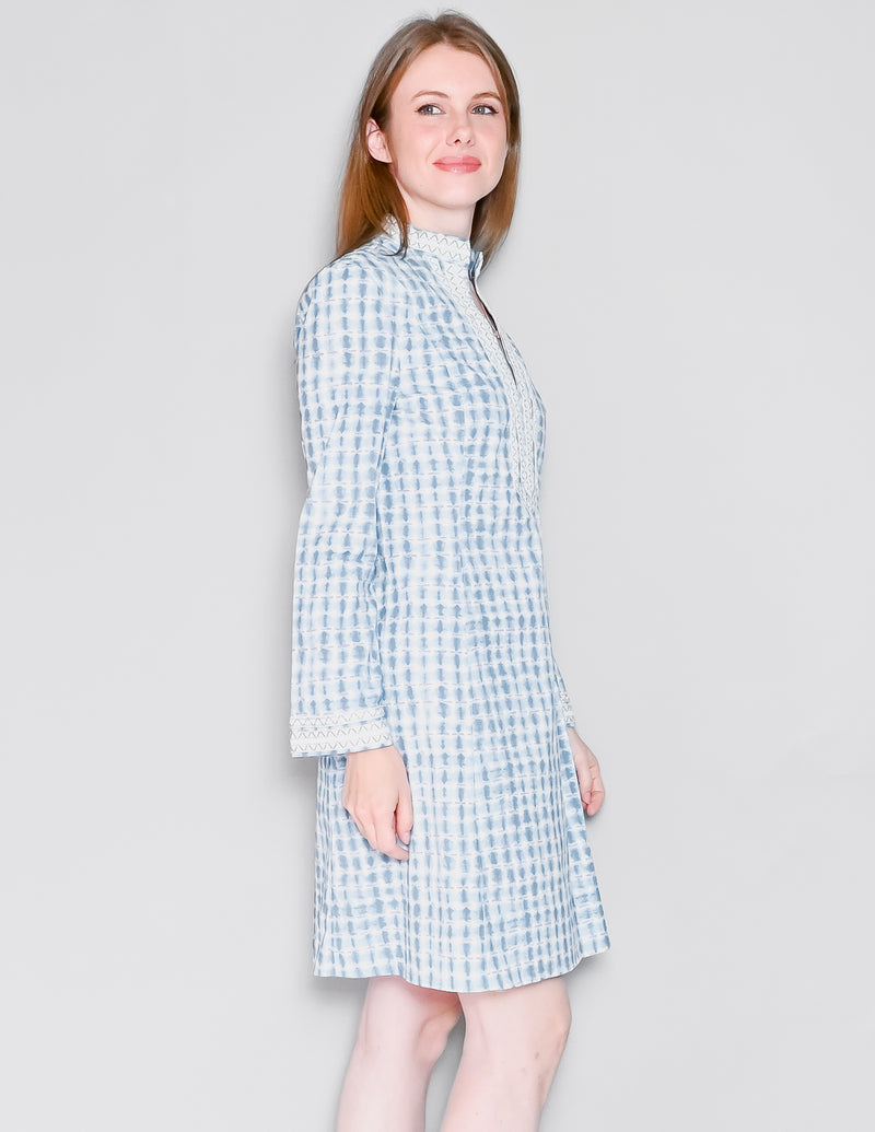 TORY BURCH Tory Mini Tunic Dress In Blue Sonda (6)