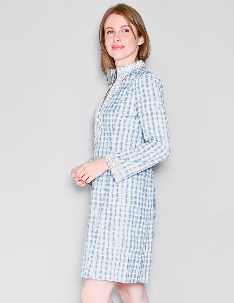 TORY BURCH Tory Mini Tunic Dress In Blue Sonda (6)