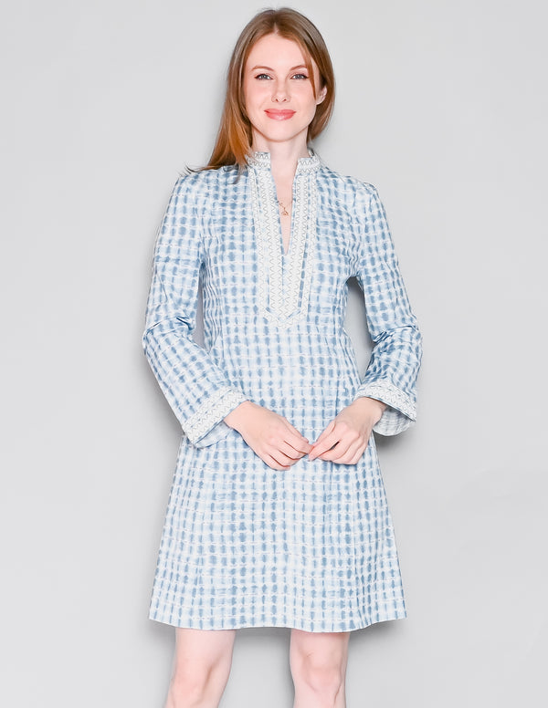 TORY BURCH Tory Mini Tunic Dress In Blue Sonda (6)