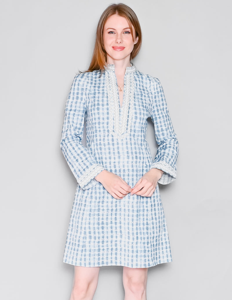 TORY BURCH Tory Mini Tunic Dress In Blue Sonda (6)