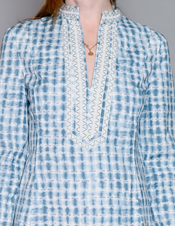 TORY BURCH Tory Mini Tunic Dress In Blue Sonda (6)