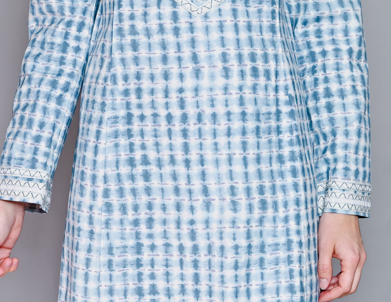 TORY BURCH Tory Mini Tunic Dress In Blue Sonda (6)