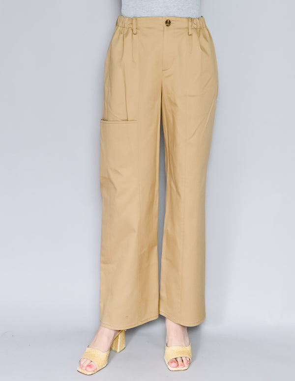 ADEAM Khaki Shibuya Wide-Leg Trench Pants (S)