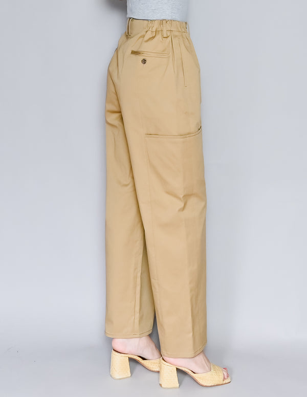 ADEAM Khaki Shibuya Wide-Leg Trench Pants (S)