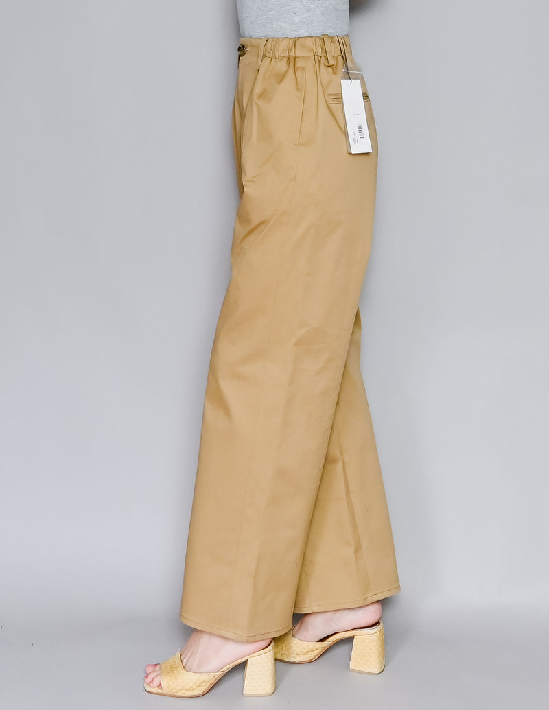 ADEAM Khaki Shibuya Wide-Leg Trench Pants (S)