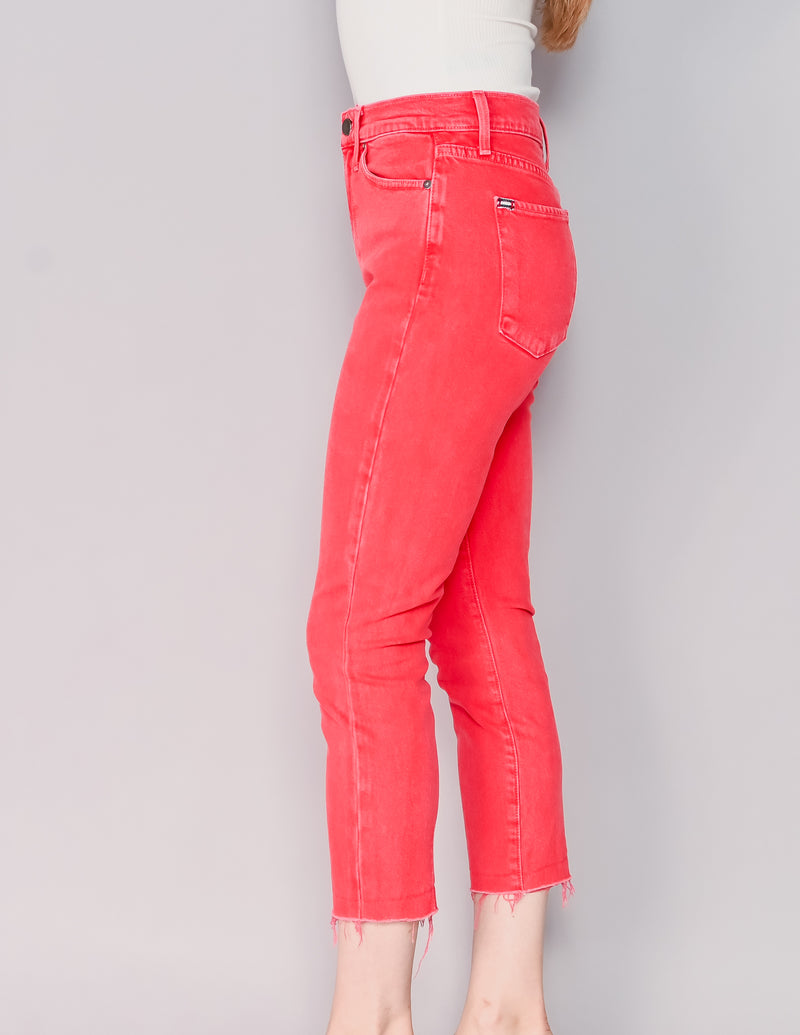 AO.LA Red Orange High-Rise Skinny Crop Jeans (28)