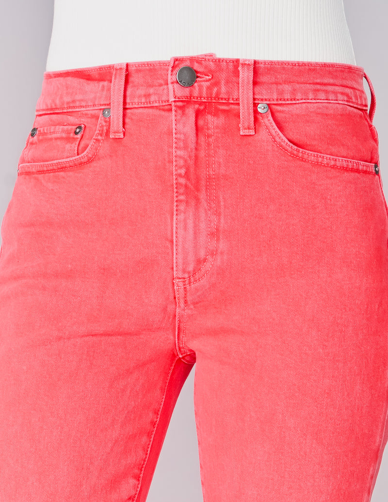 AO.LA Red Orange High-Rise Skinny Crop Jeans (28)