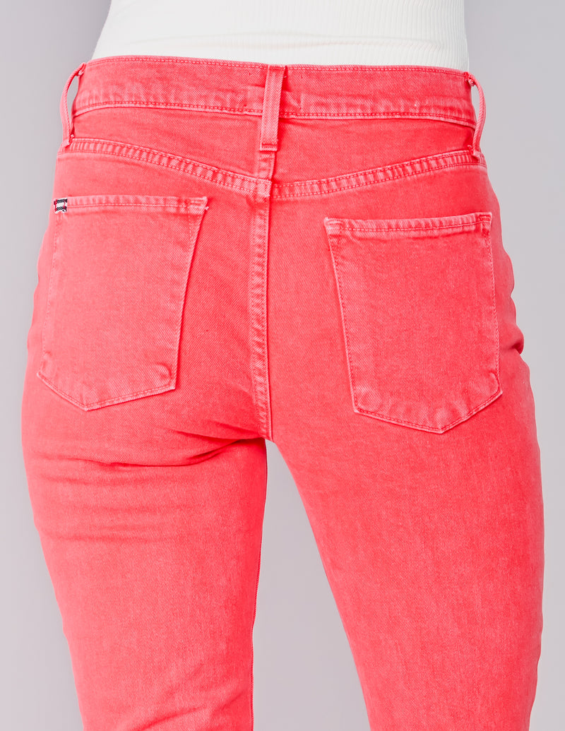 AO.LA Red Orange High-Rise Skinny Crop Jeans (28)