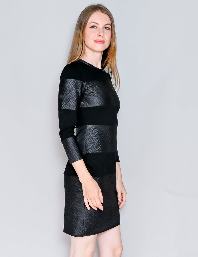 THEORY Goshen Pryor Black Stripe Dress (S)