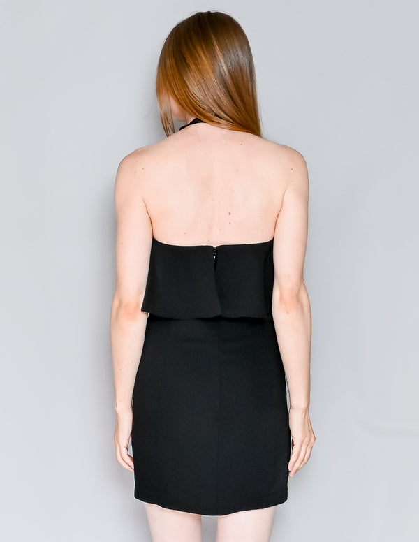 AMANDA UPRICHARD Black Piazza Halter Mini Dress (S)