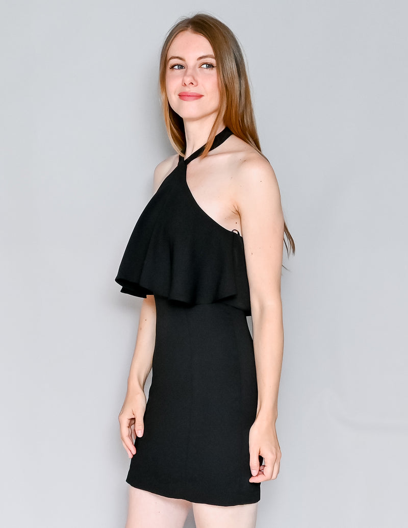 AMANDA UPRICHARD Black Piazza Halter Mini Dress (S)