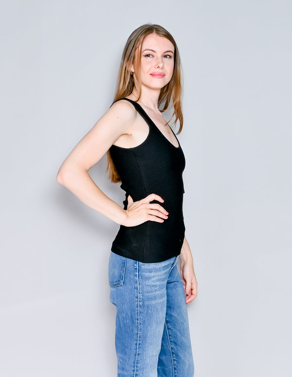 ALEXANDER WANG Black label Cut Out Knit Tank Top (M)