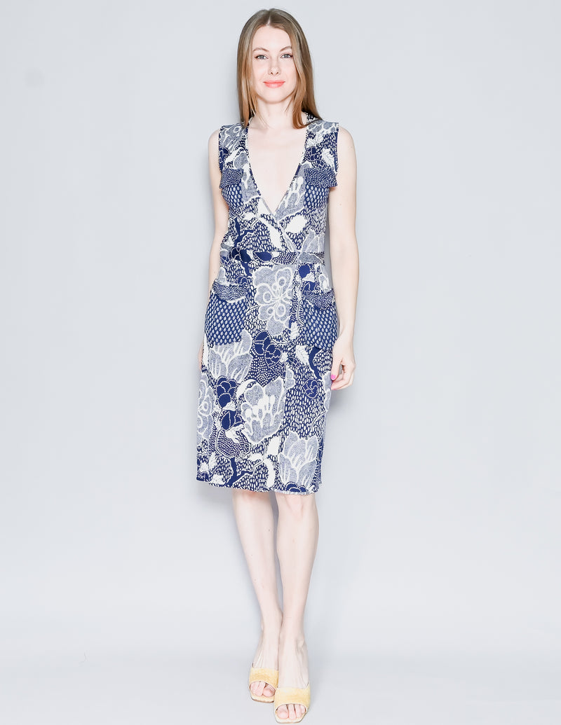 DIANE VON FURSTENBERG Mellany Print Wrap Silk Dress (2)