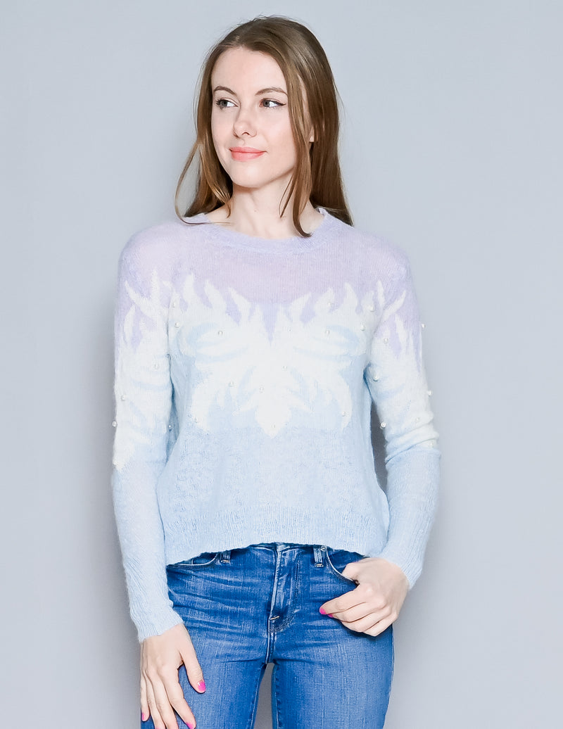 WILDFOX Pearl Embellished Josephine Light Sweater (S)