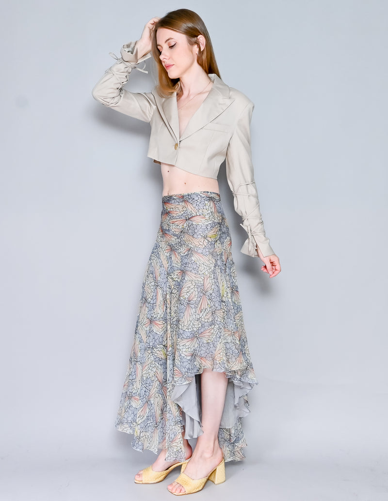 Alexander McQueen SS 2004 Deliverance RTW Dragonfly Stained Glass Skirt (38)