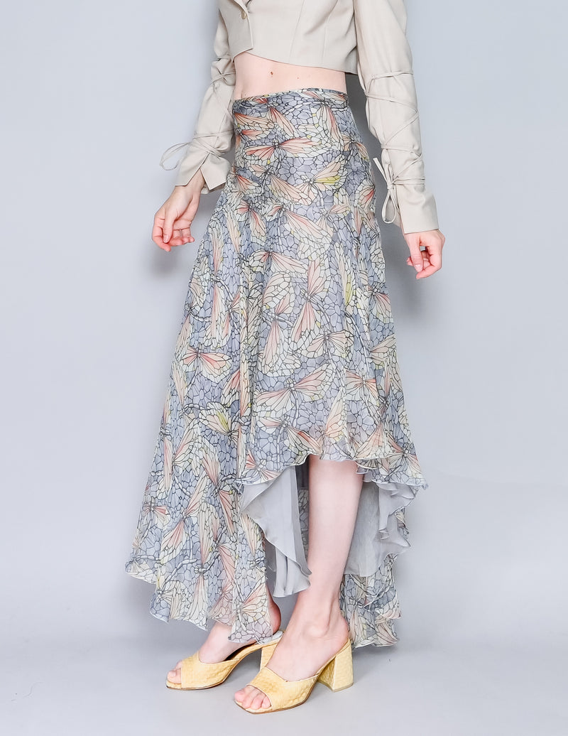 Alexander McQueen SS 2004 Deliverance RTW Dragonfly Stained Glass Skirt (38)