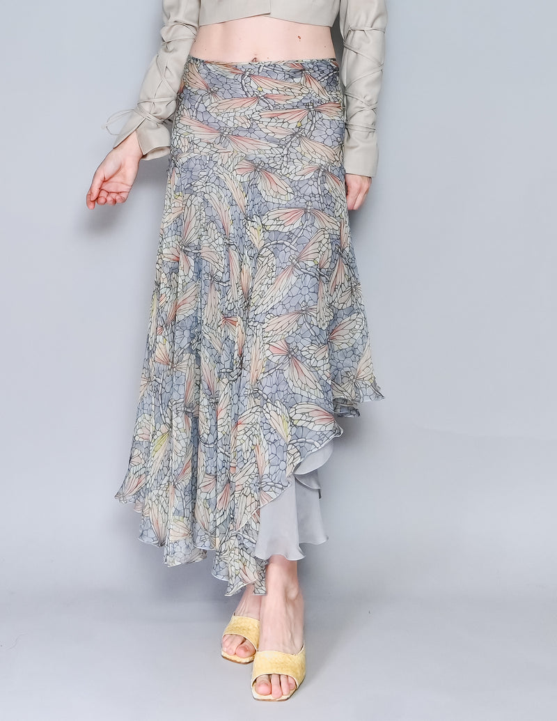 Alexander McQueen SS 2004 Deliverance RTW Dragonfly Stained Glass Skirt (38)
