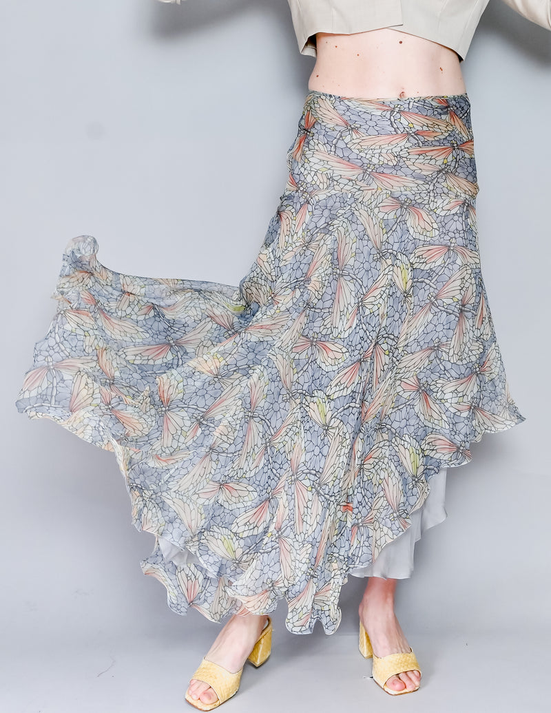 Alexander McQueen SS 2004 Deliverance RTW Dragonfly Stained Glass Skirt (38)