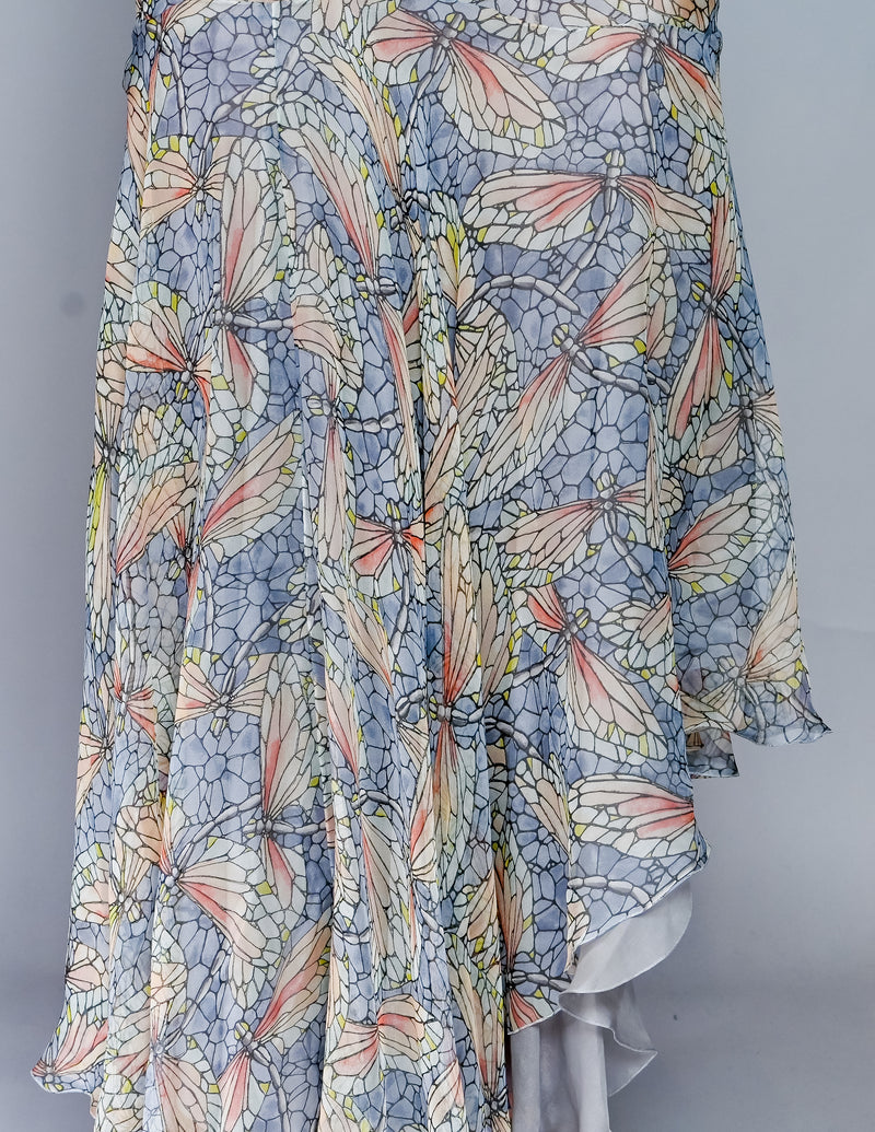 Alexander McQueen SS 2004 Deliverance RTW Dragonfly Stained Glass Skirt (38)