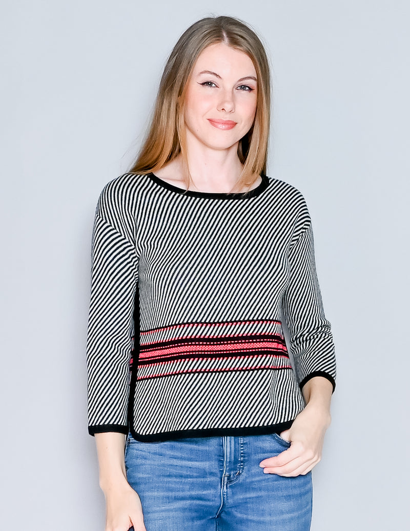 RAG & BONE Merino Wool Mix Stripe Pullover Sweater (XS)