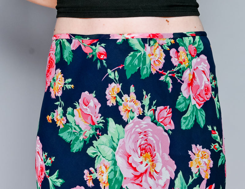 LAUREN Ralph Lauren Silk Floral Roses Print Skirt NWT (12)