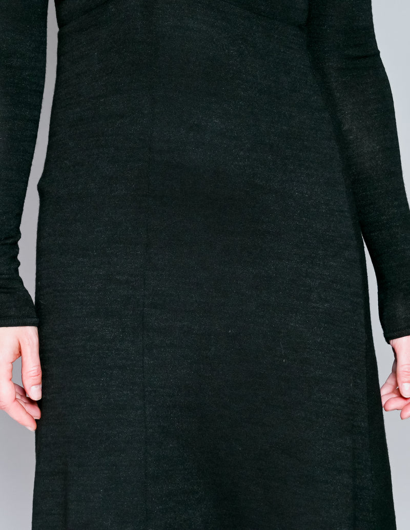ARITZIA Wilfred Free Knit Twist Front Long Sleeve Black Dress (XXS)