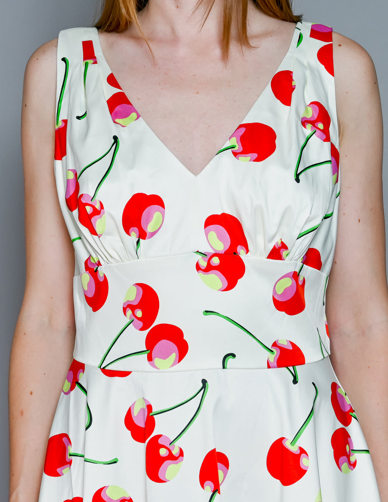 TATYANA Cherry Print Satin Pinup Dress NWT (L)