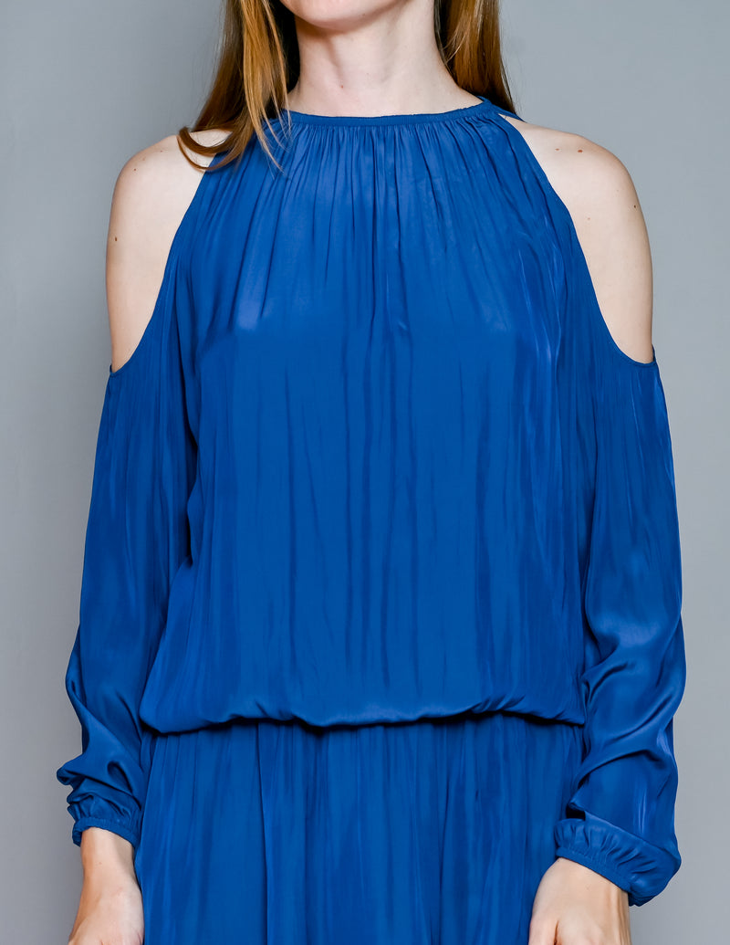 RAMY BROOK New York Blue Lauren Silky Dress (S)