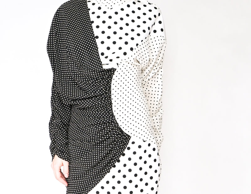 RODARTE Spring 2020 Mixed Polka Dot Print Dress (S)