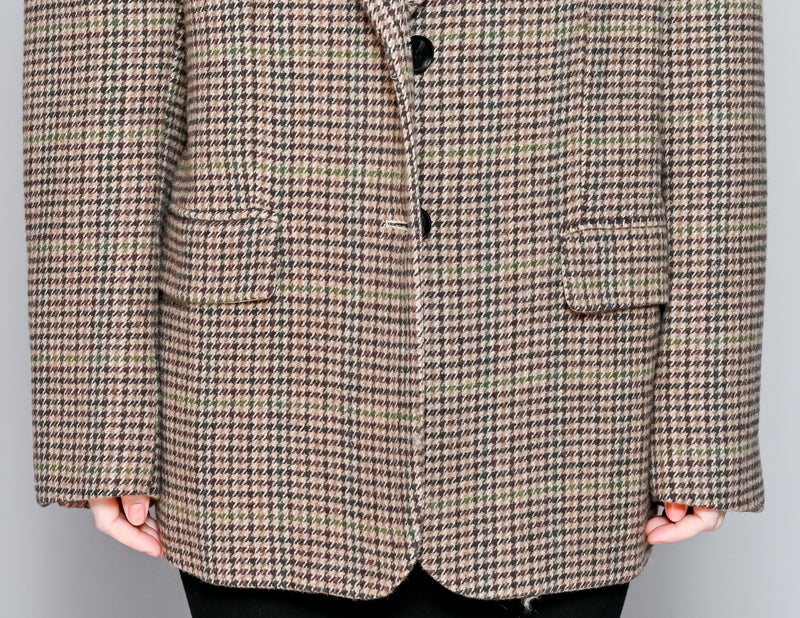 FILIPPA HAGG Brown Houndstooth Oversized Blazer NWT (M)