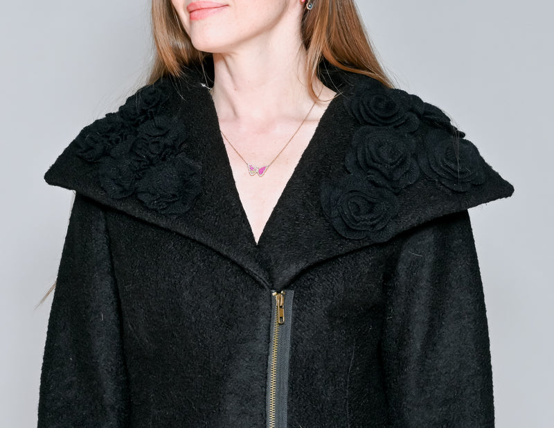 DESIGUAL Jessy Embellished Wool-Blend Coat NWT (8)