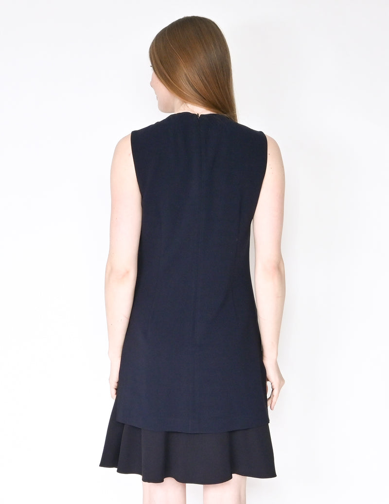 THEORY Sleeveless Malkan Winslow Combo Layer Dress (Size 6)