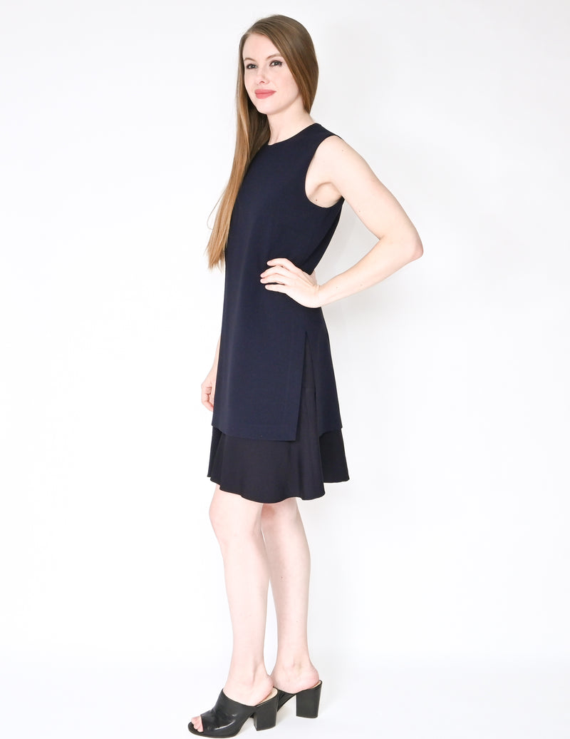 THEORY Sleeveless Malkan Winslow Combo Layer Dress (Size 6)