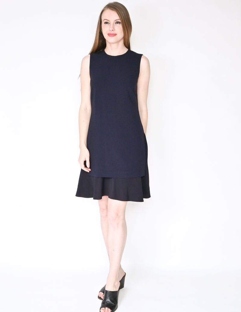 THEORY Sleeveless Malkan Winslow Combo Layer Dress (Size 6)