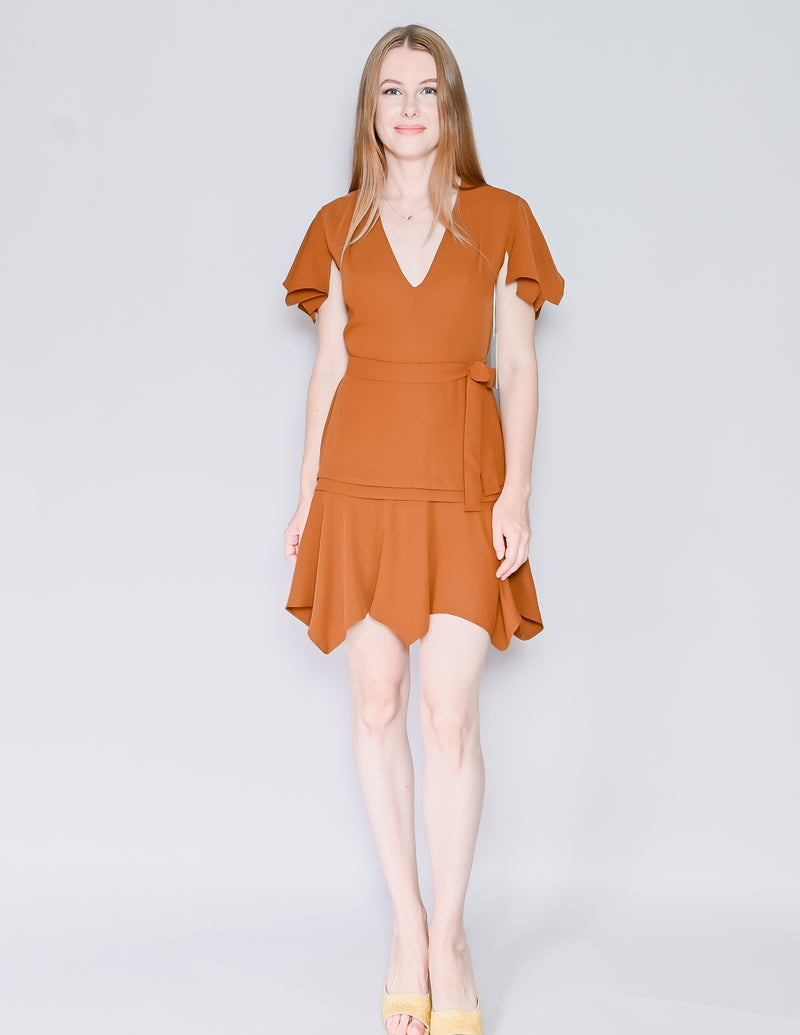 AMANDA UPRICHARD Amalfi Tan Mini Dress NWT (S)