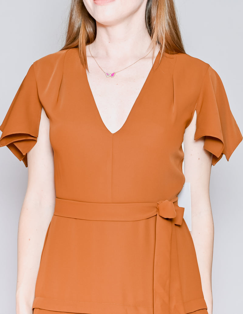 AMANDA UPRICHARD Amalfi Tan Mini Dress NWT (S)