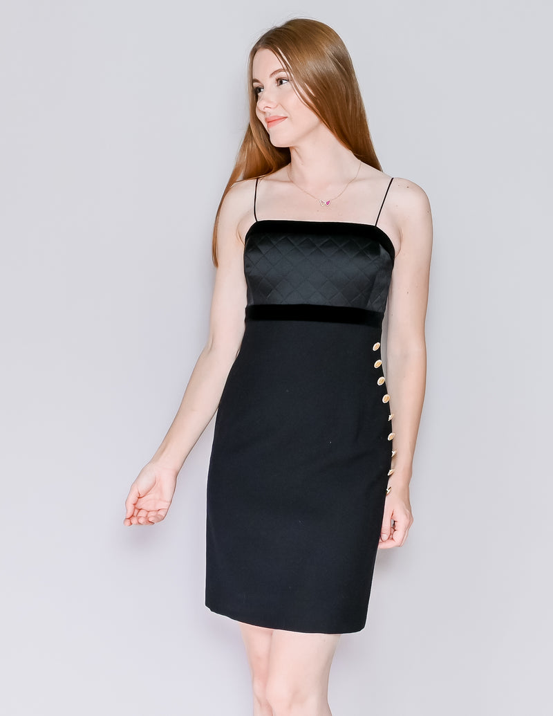 ESCADA Couture Black Quilted Mini Dress (XS)