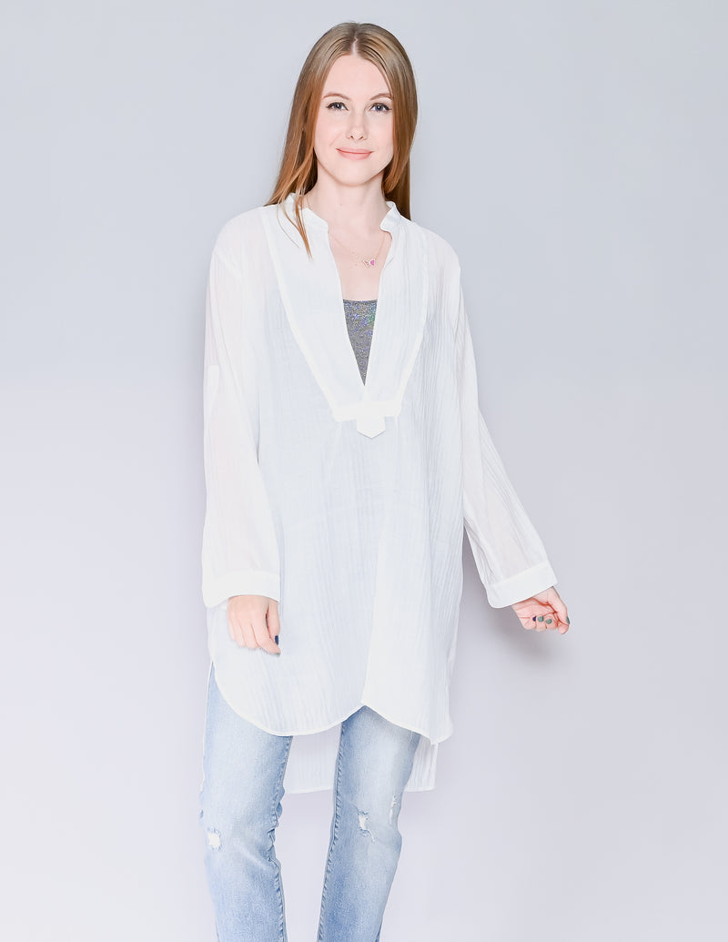 AMANDA UPRICHARD White Kaftan Tunic (S)