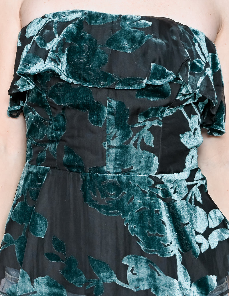 AMANDA UPRICHARD Dawson Velvet Burnout Top NWT