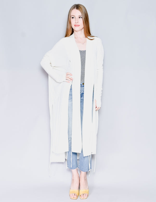 MASNADA Ivory Kan Knit Long Cardigan (US 6)