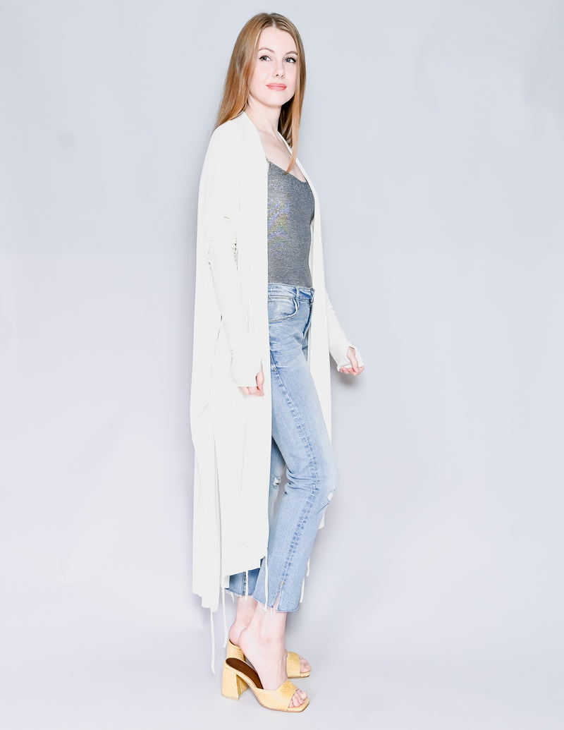 MASNADA Ivory Kan Knit Long Cardigan (US 6)