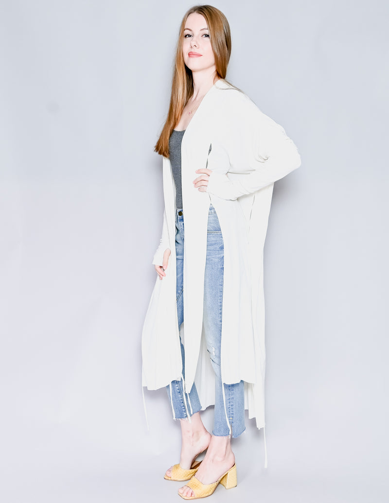 MASNADA Ivory Kan Knit Long Cardigan (US 6)