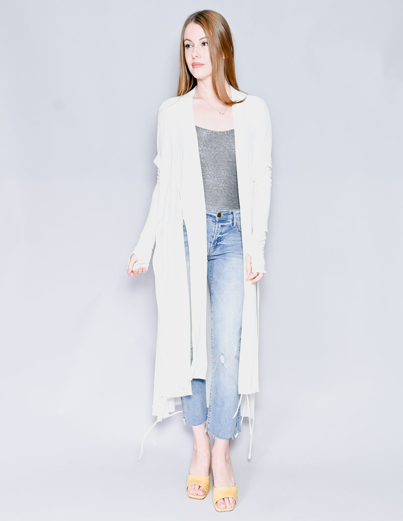 MASNADA Ivory Kan Knit Long Cardigan (US 6)