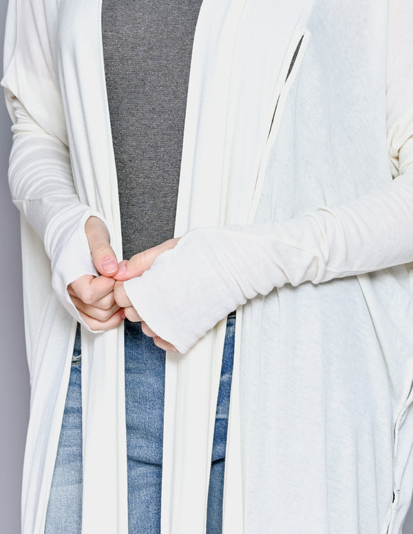 MASNADA Ivory Kan Knit Long Cardigan (US 6)