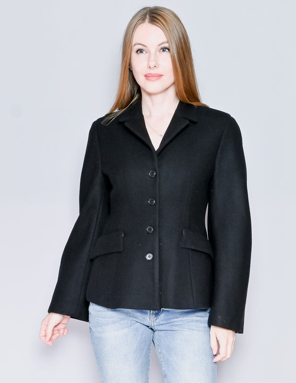 NOMINATE Milano Black Wool-Blend Jacket (S)