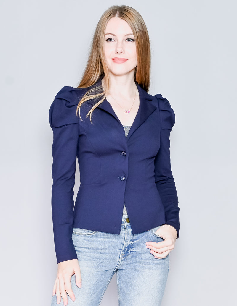AMANDA UPRICHARD Navy Ponte Angelique Blazer (S)
