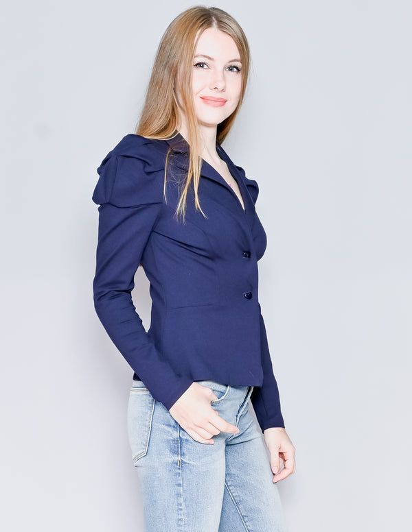 AMANDA UPRICHARD Navy Ponte Angelique Blazer (S)